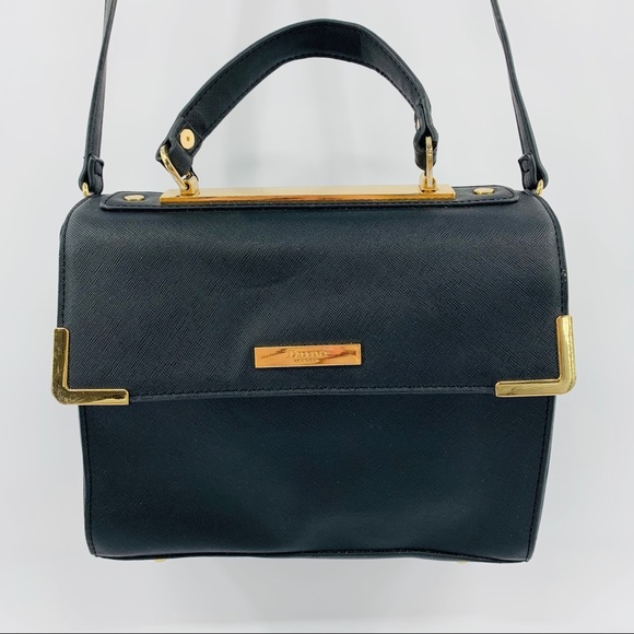 Dune London Handbags - Dune London Black & Gold Crossbody Bag